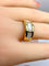 Bague 56 Bague jonc en or jaune 18 carats et nacres blanches 58 Facettes AB669