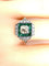 Bague 56 Bague Art déco coussin en platine, diamants et émeraudes 58 Facettes AB674