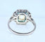 Bague 56 Bague Art déco coussin en platine, diamants et émeraudes 58 Facettes AB674