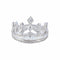 Bague 53 Bague couronne en or blanc 18K sertie de diamants 58 Facettes AB594