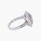 Bague 57 Bague style Art déco en or blanc 18K avec diamants et rubis 58 Facettes