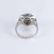 Bague 57 Bague style Art déco en or blanc 18 ct, diamants et saphirs 58 Facettes AB140