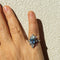 Bague 50 Bague duchesse en or blanc 18 ct, saphir de Ceylan et diamants 58 Facettes AB6