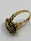 Bague 54 Bague marquise en or jaune 18 ct, émail bleu et diamants 58 Facettes AB17