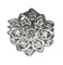 Bague 51 Bague fleur en platine sertie de diamants 58 Facettes AB29
