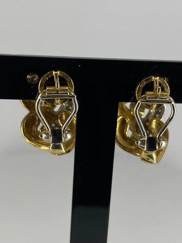 Boucles d'oreilles Repossi - Boucles d’oreilles tresses en or 18 ct et diamants 58 Facettes AB34
