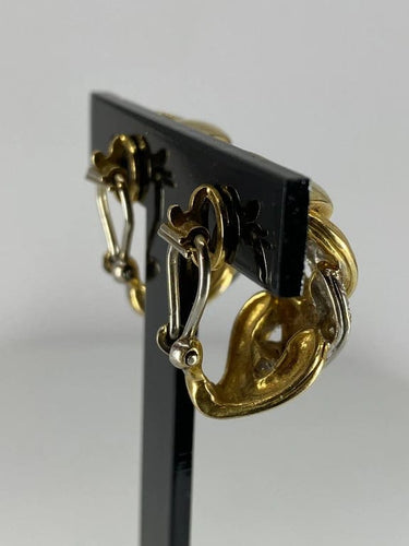 Boucles d'oreilles Repossi - Boucles d’oreilles tresses en or 18 ct et diamants 58 Facettes AB34