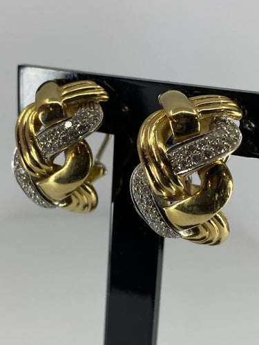 Boucles d'oreilles Repossi - Boucles d’oreilles tresses en or 18 ct et diamants 58 Facettes AB34