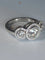 Bague 52 Bague trilogie - Bague de fiançailles en or 18 ct et diamants 58 Facettes AB48