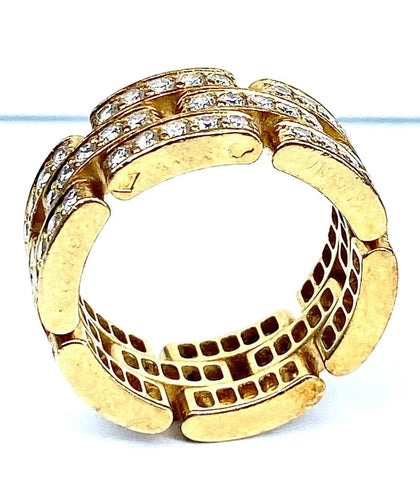 Bague 49 Cartier - Bague Maillons Panthère en or jaune et diamants 58 Facettes AB78