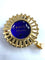 Pendentif H. Marty Limoges - Pendentif Soleil en or 18 carats et émail bleu 58 Facettes AB114