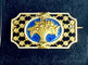 Broche Broche panier fleuri en or 18 carats et émaux bleu et blanc 58 Facettes AB112