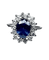 Bague 51 Bague marguerite saphir et diamants 58 Facettes AB152