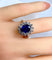 Bague 51 Bague marguerite saphir et diamants 58 Facettes AB152