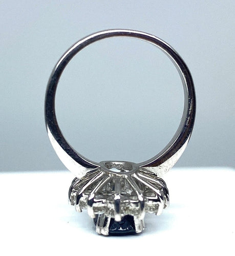 Bague 51 Bague marguerite saphir et diamants 58 Facettes AB152