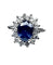 Bague 51 Bague marguerite saphir et diamants 58 Facettes AB152