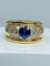 Bague 57 Bague jonc en or 18 carats avec saphir et diamants 58 Facettes AB148