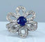 Bague 51 Bague fleur en or 18 carats, saphir et diamants 58 Facettes AB156
