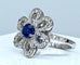Bague 51 Bague fleur en or 18 carats, saphir et diamants 58 Facettes AB156