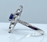 Bague 51 Bague fleur en or 18 carats, saphir et diamants 58 Facettes AB156