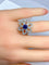Bague 51 Bague fleur en or 18 carats, saphir et diamants 58 Facettes AB156