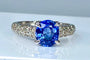 Bague 53 Bague jonc en or 18 carats, saphir et diamants 58 Facettes AB151