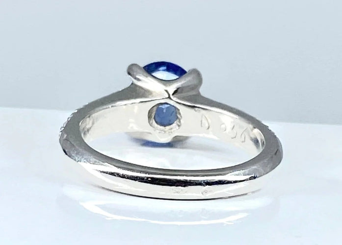 Bague 53 Bague jonc en or 18 carats, saphir et diamants 58 Facettes AB151