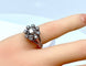 Bague 47 Bague marguerite en or blanc 18 carats et diamants 58 Facettes AB158