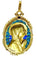 Pendentif Sellier - Médaille Vierge en or 18 carats, émail et perles fines 58 Facettes AB164