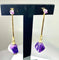 Boucles d'oreilles Parure - Collier et boucles d’oreilles en or 18 carats, améthystes 58 Facettes AB173