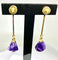 Boucles d'oreilles Parure - Collier et boucles d’oreilles en or 18 carats, améthystes 58 Facettes AB173
