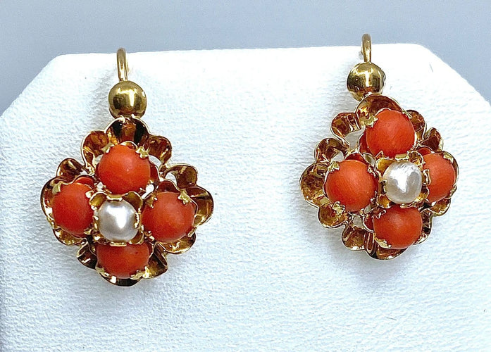 Boucles d'oreilles Napoléon III - Parure pendentif et boucles d’oreilles en or 18 carats 58 Facettes AB185