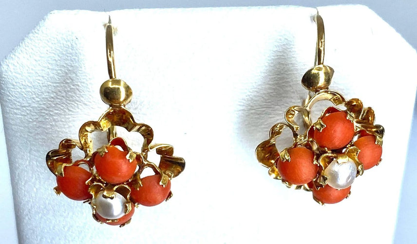 Boucles d'oreilles Napoléon III - Parure pendentif et boucles d’oreilles en or 18 carats 58 Facettes AB185