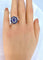 Bague 51 Bague marguerite en or blanc 18 carats, saphirs et diamants 58 Facettes AB214