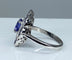 Bague 51 Bague marguerite en or blanc 18 carats, saphirs et diamants 58 Facettes AB214