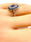 Bague 51 Bague marguerite en or blanc 18 carats, saphirs et diamants 58 Facettes AB214