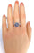 Bague 54 Bague octogonale en or blanc 18 carats, saphirs et diamants 58 Facettes AB220
