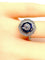 Bague 54 Bague octogonale en or blanc 18 carats, saphirs et diamants 58 Facettes AB220