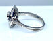 Bague 54 Bague octogonale en or blanc 18 carats, saphirs et diamants 58 Facettes AB220