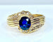 Bague 56 Bague en or jaune 18 carats avec saphir et diamants 58 Facettes AB230