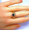 Bague 56 Bague en or jaune 18 carats avec saphir et diamants 58 Facettes AB230