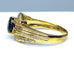 Bague 56 Bague en or jaune 18 carats avec saphir et diamants 58 Facettes AB230