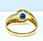 Bague 56 Bague en or jaune 18 carats avec saphir et diamants 58 Facettes AB230