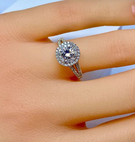Bague 50 Bague - Diamants en or blanc 18 carats 0,40 ct 58 Facettes AB262