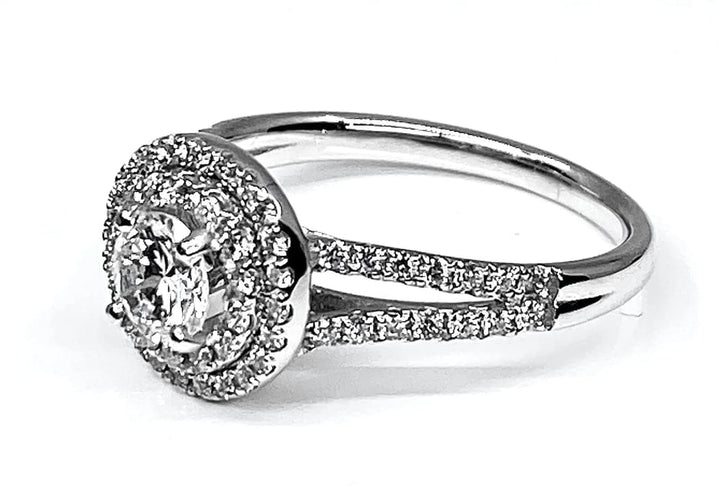 Bague 50 Bague - Diamants en or blanc 18 carats 0,40 ct 58 Facettes AB262