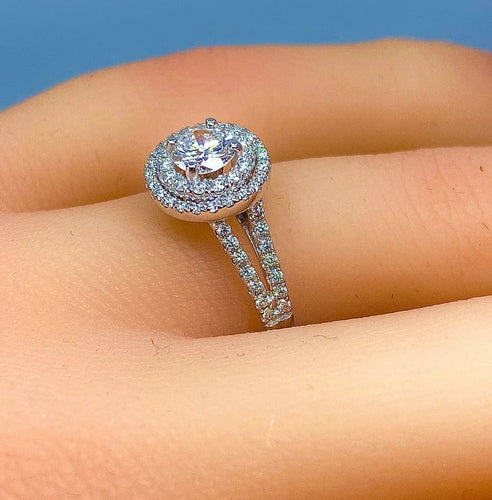 Bague 50 Bague - Diamants en or blanc 18 carats 0,40 ct 58 Facettes AB262