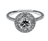 Bague 52 Bague en or blanc 18 carats avec diamants couleur G 58 Facettes AB254