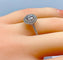 Bague 52 Bague en or blanc 18 carats avec diamants couleur G 58 Facettes AB254
