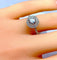 Bague 52 Bague en or blanc 18 carats avec diamants couleur G 58 Facettes AB254