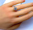 Bague 52 Bague en or blanc 18 carats avec diamants couleur G 58 Facettes AB254